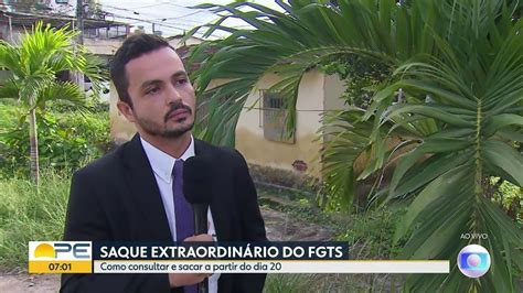 Vídeo Fgts Saque Extraordinário Começa Em 20 De Abril Bom Dia Pe G1