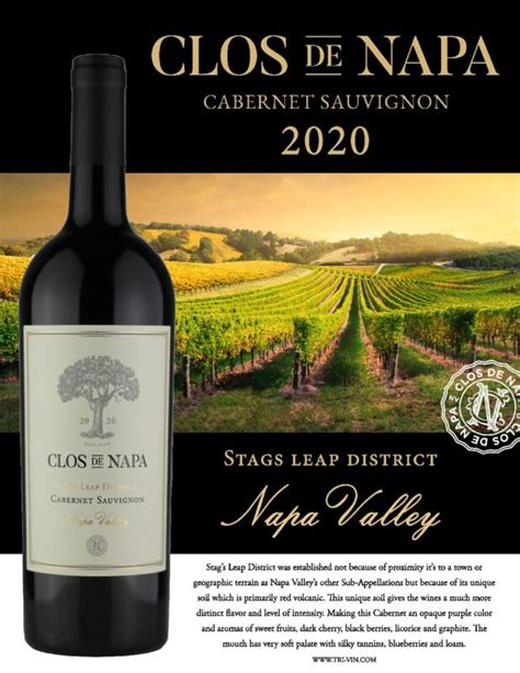 Clos De Napa Cabernet Sauvignon Stags Leap District 2020 Pd1128