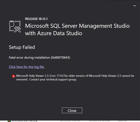 Fatal Error During Installation X In Microsoft Sql Server