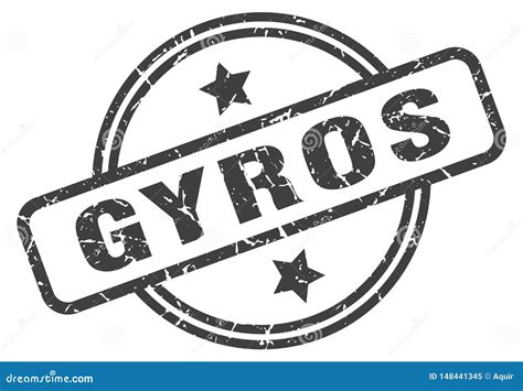 Gyros Stamp Stock Vector Illustration Of Seal Round