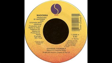 Express Yourself 7 Remix Madonna Youtube