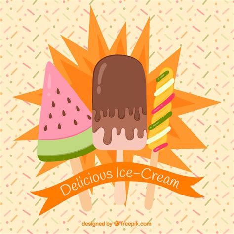 Fondo De Helados Deliciosos Vector Gratis