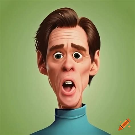 Cartoon Version Of Jim Carrey On Craiyon