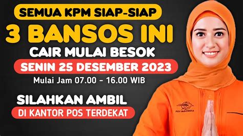 Kabar Gembira Bansos Ini Cair Serentak Mulai Besok Senin Desember