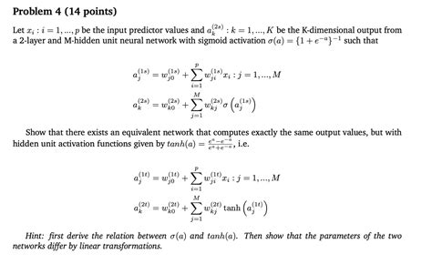 Solved Let X I I Ldots P Be The Input Pre