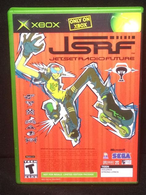 Jsrf Jet Set Radio Future Sega Gt Xbox Limited Edition Package