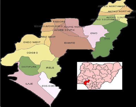 Ondo State Map Showing L G A Download Scientific Diagram