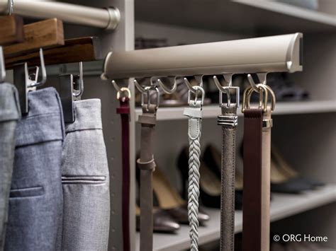 Organized Belt Rack In Closet Custom Closet Organization Closet