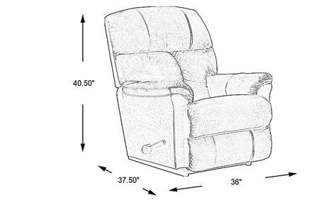 La Z Boy Reed Brown Leather Rocker Recliner Rooms To Go