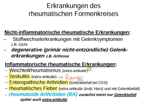 Rheuma Karteikarten Quizlet