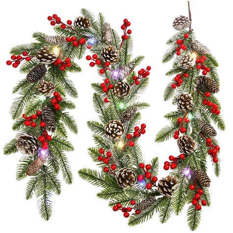 6FT Artificial Christmas Pine Garland, Norfolk Faux Greenery Garland