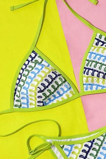 Wholesale Sexy Padded Halter Neck Tied Triangle Bikini Set BA014881 Girlmerry