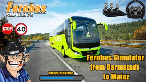 Fernbus Simulator From Darmstadt To Mainz Logitech G920 Shifter