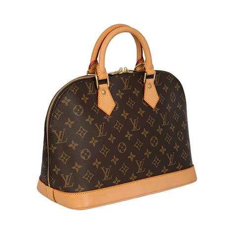 Louis Vuitton Alma Monogram Canvas Pm Handbag Brown Pre Owned