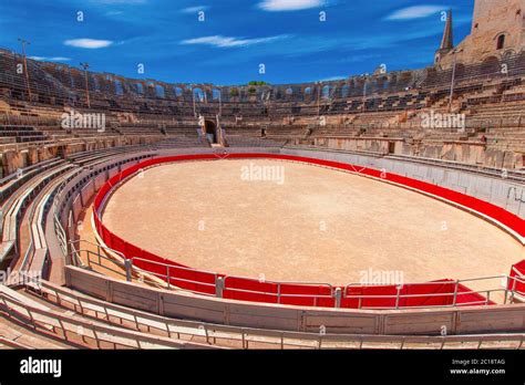 Arles France June 19 2018 The Interior Of The Colosseum Or