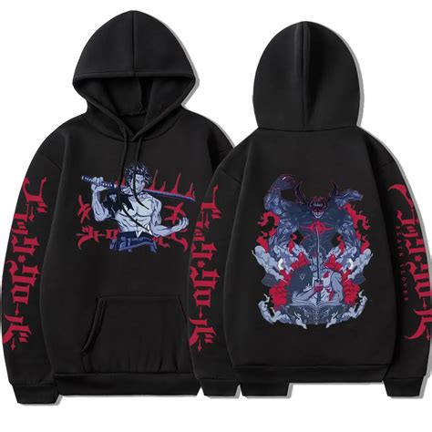 Japanese Anime Black Clover Hoodie Yami Sukehiro Graphic Sweatshirts