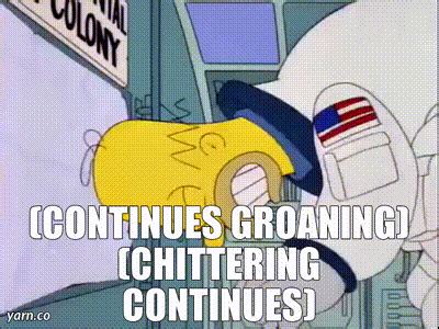 YARN CONTINUES GROANING CHITTERING CONTINUES The Simpsons 1989