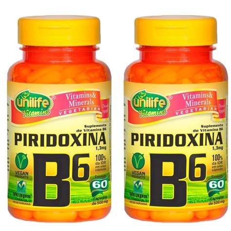 Vitamina B Piridoxina X C Psulas Unilife Submarino