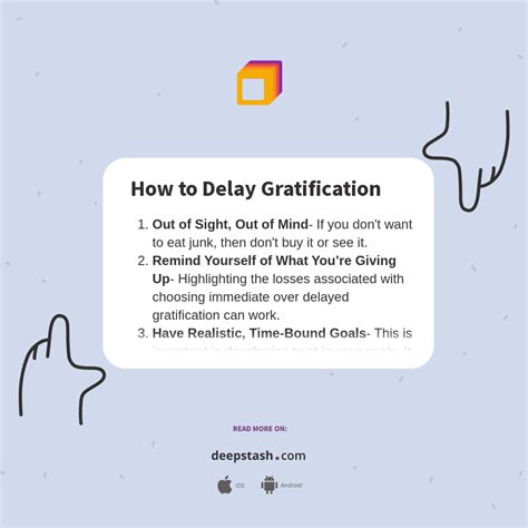 How To Delay Gratification Deepstash