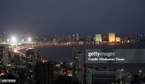 Mumbai Skyline At Night Photos And Premium High Res Pictures Getty Images