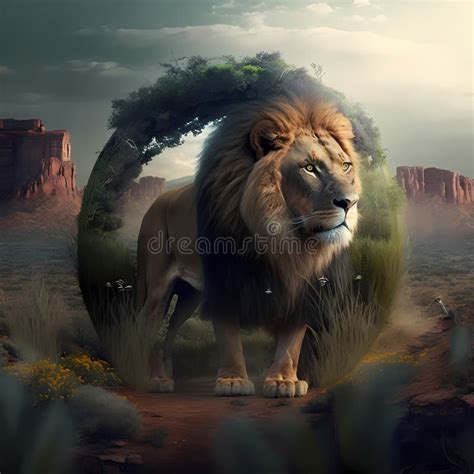 Lion Habitats Stock Illustrations Lion Habitats Stock