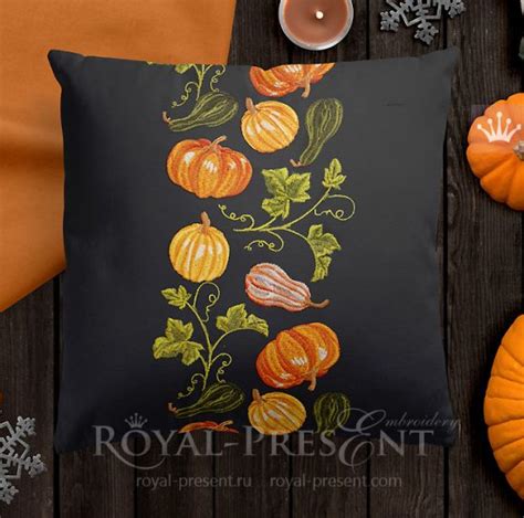 Pumpkins Machine Embroidery Designs Set Royal Present Embroidery