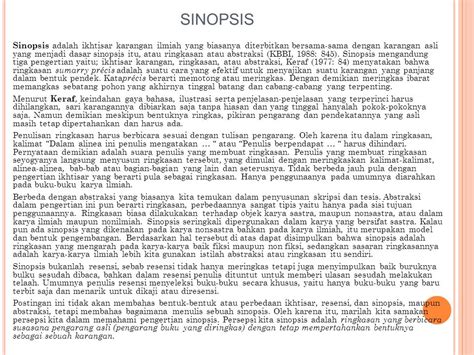 Contoh Sinopsis Buku