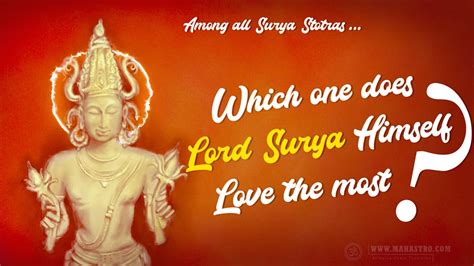 Surya Stavaraja Lord Surya Devas Most Beloved And Powerful Stotra