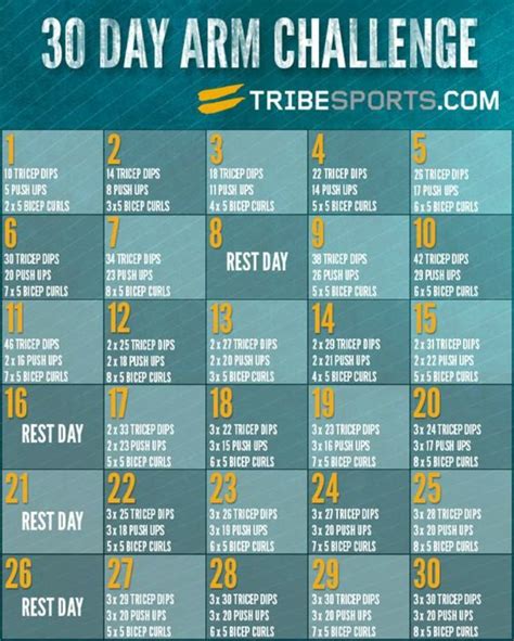 30 Day Arm Challenge Workouts A Less Toxic Life 30 Day Arm Workout