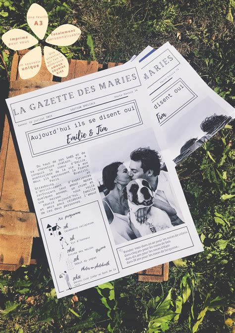 Gazette des mariés version papier Etsy France