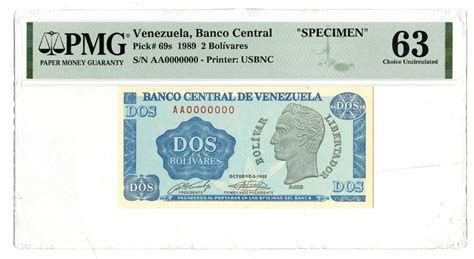 Banco Central de Venezuela, 1989, Specimen Banknote. - Archives ...