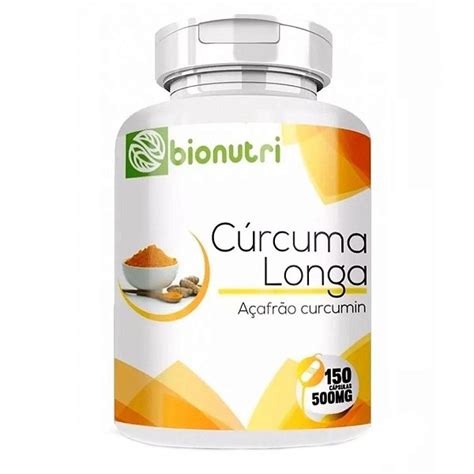 Curcuma Longa Açafrão Da Terra 100 Puro 150 Caps 500 mg Bionutri