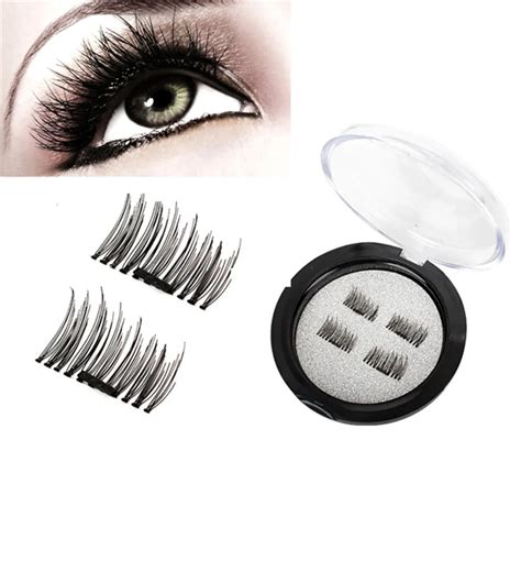 Pcs Double Magnetic D Eyelashes Magnet False Eyelashes Full Strip