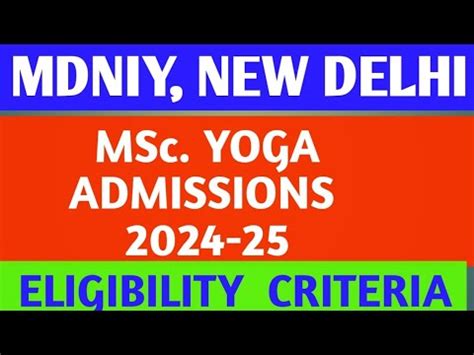 Morarji Desai National Institute Of Yoga Delhi Msc Yoga Admissions