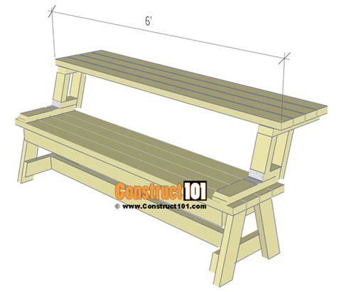 Folding Picnic Table Plans Easy To Build Projects Construct101