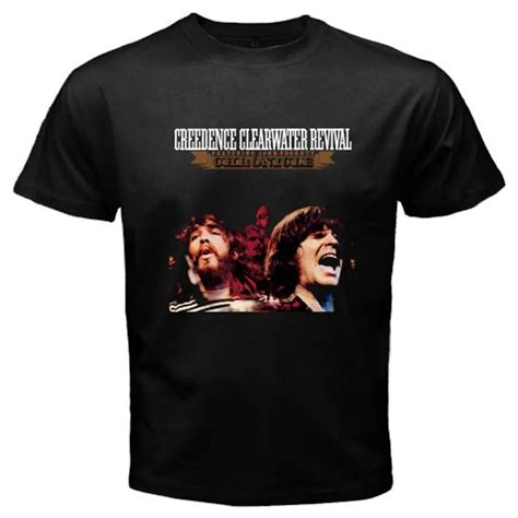 New CCR Creedence Clearwater Revival Chronicle Men S Black T Shirt Size