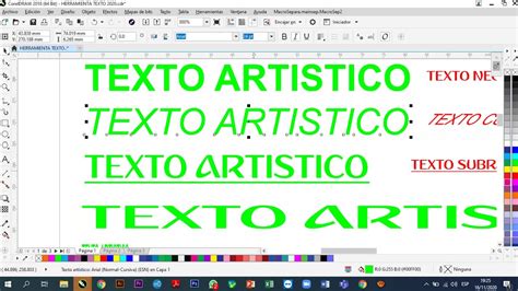 Herramienta Texto En Corel Draw Youtube