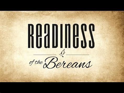 Readiness of the Bereans - 119 Ministries - YouTube