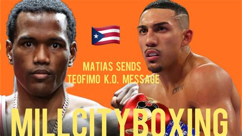 Subriel Matias Shocking Reaction 2 Teofimo Lopez Comment About Puerto