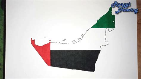 How To Draw Map Of United Arab Emirates Youtube