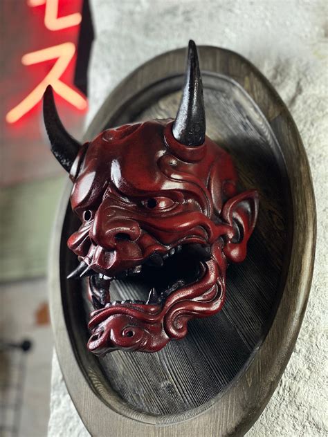 Traditional Japanese Oni Mask - Etsy