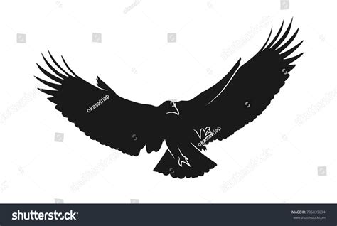 Eagle Illustration Symbol Eagle Silhouette Stock Vector Royalty Free