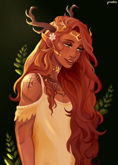 A Keyleth By Pixelllls Critical Role Fan Art Character Art Character Portraits