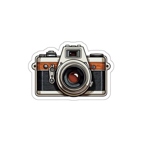 vintage camera die cut sticker water resistant sticker outdoor