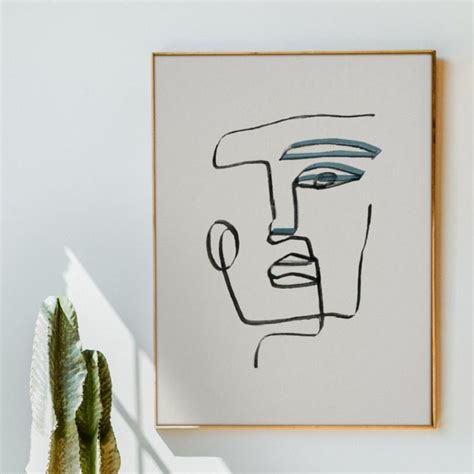 Minimalist Face Line Art Drawing Poster | Zazzle in 2023 | Line art ...