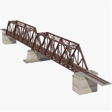 3D model Railroad Truss Bridge - TurboSquid 1959217