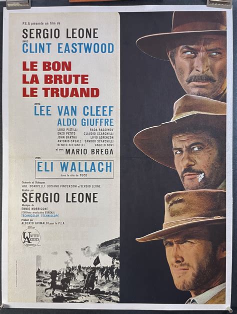 THE GOOD THE BAD AND THE UGLY Original French Linen Backed Movie