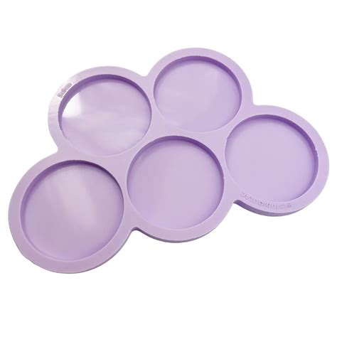 Molde De Silicone Para Resina Paleta De C Rculo Sem Furo Cavidades