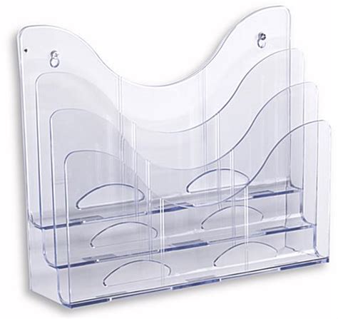 Plastic Wall File Organizer 3 Built In Pockets For Wall Or Desk