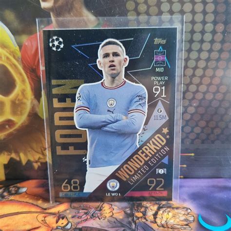 Phil Foden Wonderkid Limited Edition Le Wo Match Attax Etsy